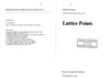 Kratzel E.  Lattice Points (Mathematics and its Applications)