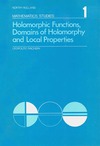 Nachbin L.  Holomorphic functions, domains of holomorphy and local properties