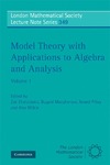 Chatzidakis Z.  Model theory with applications to algebra and analysis,