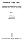 Charney R., Davis M.  Geometric Group Theory: Proceedings of a Special Research Quarter at the Ohio State University, Spring 1992 (Ohio State University Mathematical Rese)