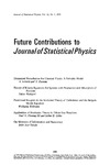 Future contributions to Journal of Statistical Physics (vol 14 2 1976)