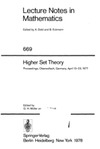 Muller G., Scott D. — Higher set theory. Proceedings, Oberwolfach, Germany, 1977