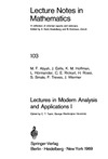 Atiyah M., Eells J., Hoffman K.  Lectures in Modern Analysis and Applications I