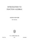 Browder A.  Introduction to function algebras