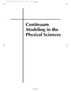 Groesen E., Molenaar J.  Continuum Modeling in the Physical Sciences