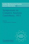 Clunie J., Hayman W.  Proceedings of the symposium on complex analysis Canterbury 1973