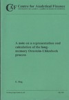 Hog E. — A note on a representation and calculation of the long-memory Ornstein-Uhlenbeck process