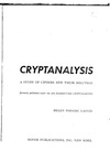 H.F. Gaines  Cryptanalysis