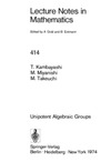 Kambayashi T., Miyanishi M., Takeuchi M.  Unipotent Algebraic Groups