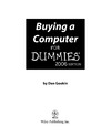 Gookin D.  Buying a Computer For Dummies