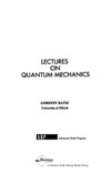 Baym G.  Lectures on Quantum Mechanics