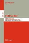 Thomas W., Weil P.  STACS 2007.. 24th Annual Symposium on Theoretical Aspects of Computer Science, Aachen, Germany, February 22-24, 2007, Proceedings