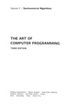 Knuth D.  The Art of Computer Programming, Volume 2: Seminumerical Algorithms (3rd Edition)