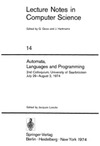 Loeckx J.  Automata, Languages and Programming, 2 conf