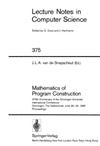 Snepscheut J.  Mathematics of Program Construction