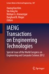 Kim H., Ao S., Amouzegar M.  IAENG Transactions on Engineering Technologies: Special Issue of the World Congress on Engineering and Computer Science 2012
