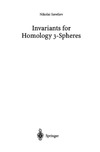 Saveliev N., Gamkrelidze R., Vassiiev A.  Invariants for homology 3-spheres