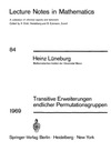 Luneburg H.  Transitive Erweiterungen endlicher Permutationsgruppen