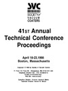 Mattox H.  SVC - 41st Annual Technical Conference Proceedings