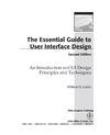 Galitz W.  The essential guide to user interface design: an introduction to GUI design principles and techniques
