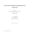 Lin S.  Lecture Notes in Mathematical Finance