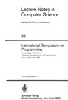 Robinet B.  International Symposium on Programming, 4 conf.