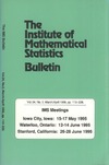 Wilson S.  The Institute of Mathematical Statistics. Bulltin.