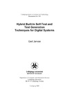 Jervan G.  Hybrid built-in self-test and test generation techniques for digital systems