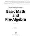 White J., Stimmel T., Searcy S.  Basic Math and Pre-Algebra (Cliffs Study Solver)