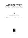 Conway J., Guy R., Berlekamp E.  Winning Ways for your mathematical plays
