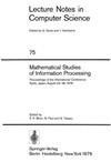 Blum E., Paul M., Takasu S.  Mathematical Studies of Information Processing