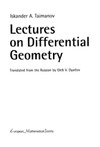 Taimanov I.  Lectures on differential geometry