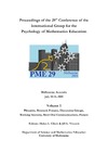 Chick H., Vincent J.  Proceedings of the 29th Conference of the International Group for the Psychology of Mathematics Education Volume 1