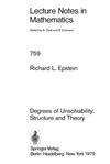 Epstein R.  Degrees of Unsolvability Structure and Theory