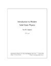 Shousheng Y.  An Introduction to Modern Solid State Physics