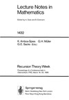 Ambos-Spies K., Muller G., Sacks G.  Recursion Theory Week. Proceedings Conference Oberwolfach, 1989