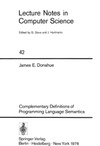 Donahue J.  Complementary Definitions of Programming Language Semantics