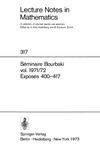 Dold A., Eckmann B.  Seminaire Bourbaki 1971-1972, Exposes 400-417