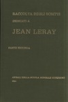 Jean Leray  Raccolta Degli Scritti: Dedicati A  (Parte Seconda)