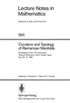 Shiohama K., Sakai T., Sunada T.  Curvature and Topology of Riemannian Manifolds. Proc. Taniguchi Symposium, Katata, 1985