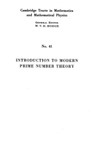 Estermann T.  Introduction to Modern Prime Number Theory