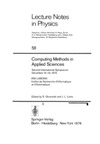 Glowinski R., Lions J.  Computing Methods in Applied Sciences: Second International Symposium, December 15-19, 1975 (Lecture Notes in Physics) (English and French Edition)