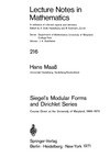 Maab H.  Siegel's Modular Forms and Dirichlet Series