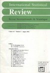 Silverman B.W. (ed.), Trewin D.J. (ed.)  International Statistical Review (Volume 60, 2 (1992))