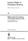 Mazurkiewicz A.  Mathematical Foundations of Computer Science 1976, 5 conf