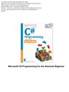 Harris A.  Microsoft C# Programming for the Absolute Beginner (For the Absolute Beginner (Series).)
