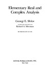 Shilov G.  Elementary Real and Complex Analysis (Dover Books on Mathematics)