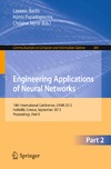 Jayne C., Papadopoulos H., Iliadis L.  Engineering Applications of Neural Networks: 14th International Conference, EANN 2013, Halkidiki, Greece, September 13-16, 2013 Proceedings, Part II