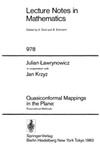 Lawrynowicz J.  Quasiconformal Mappings in the Plane