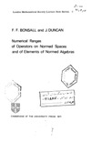 Bonsall F., Duncan J. — Numerical Ranges of Operators on Normed Spaces and of Elements of Normed Algebras (London Mathematical Society Lecture Note Series)